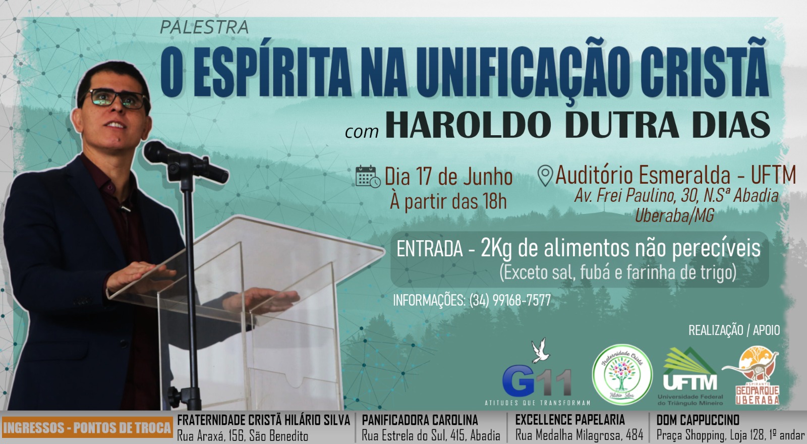 O Espírita na Unificação cristã Haroldo Dutra Dias Dia 17 de Junho